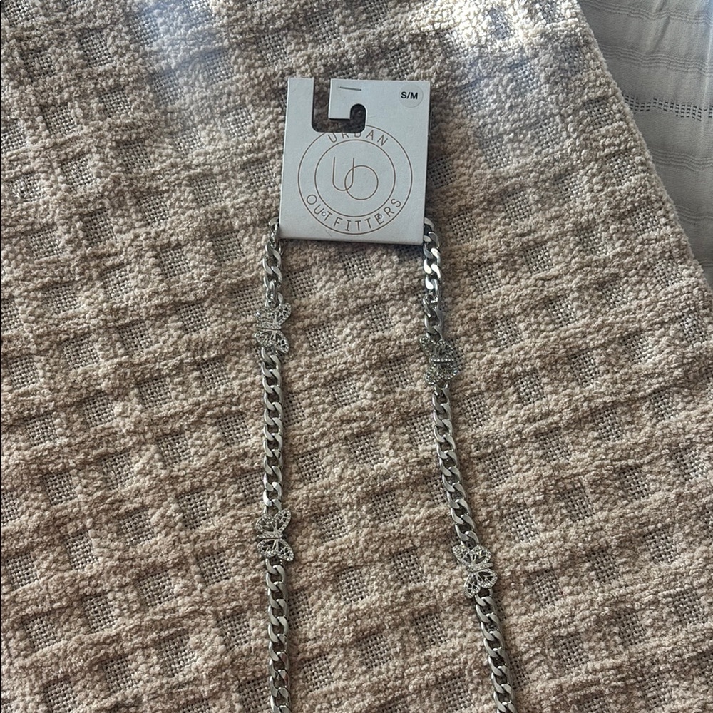 Urban Outfitters Silver Woven Belt - Picture 2 of 4